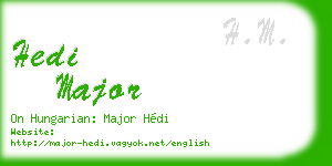 hedi major business card